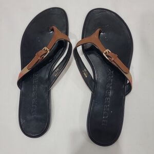 Authentic Burberry Masie Thong Sandals - Size 39.5 EU (US 9.5) - House Check